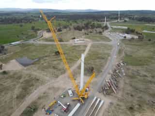  First turbines installed at Collector Wind Farm